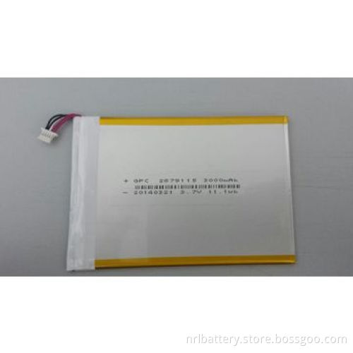 3.7V 3000mAh Li-Polymer Battery Pack for Medical Equipment, Machinery and Electronic Devices